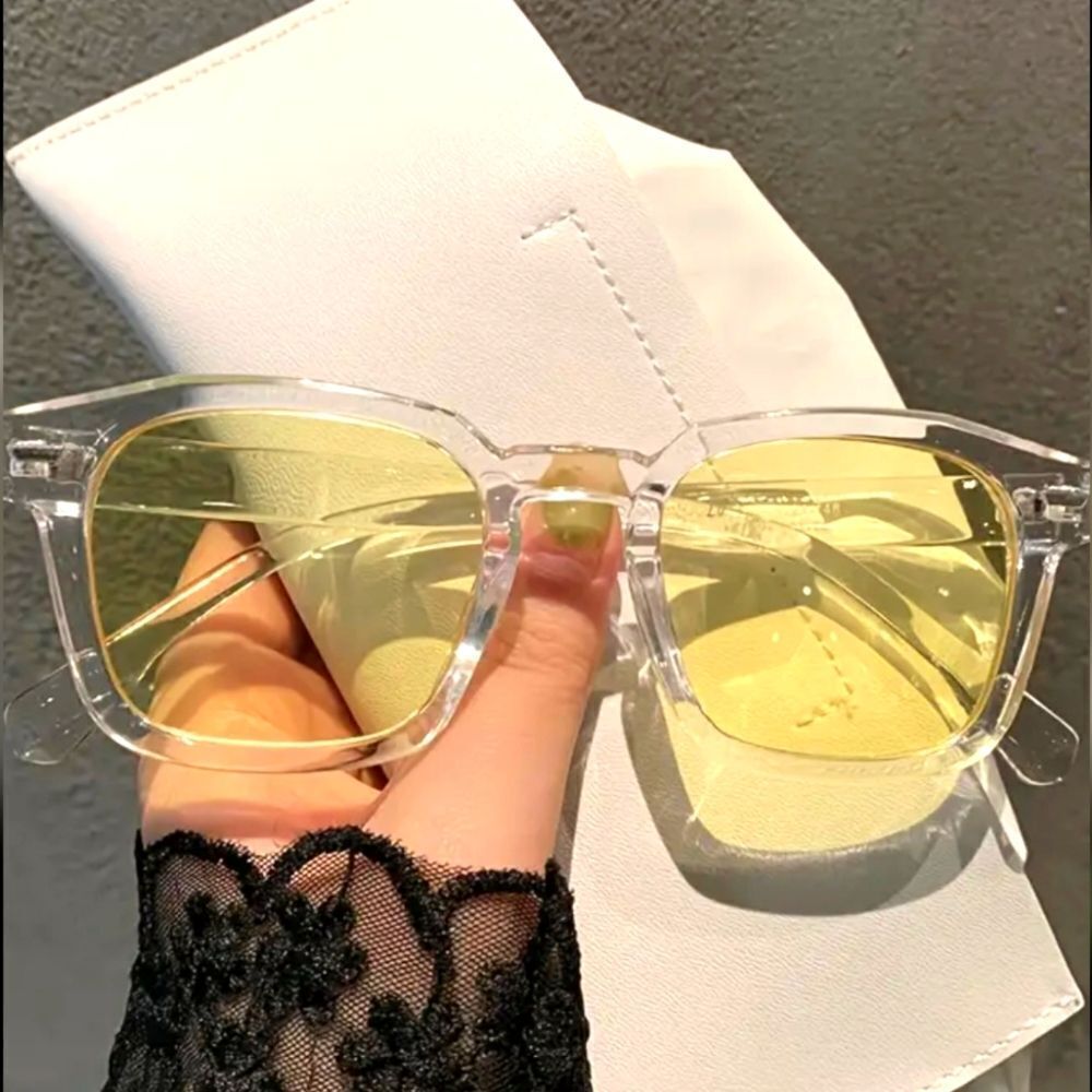 Adult Retro unisex color block mirrored lens Sun Glasses